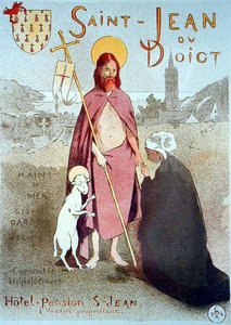 Reproduktion av en affisch med reklam "St Jean du Doigt" av Etienne Moreau Nelaton