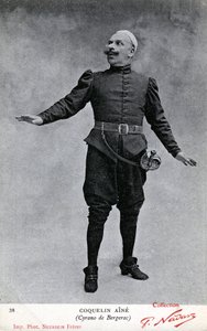 Constant Coquelin aka som Coquelin aîné (1841 - 1909) i kostymen av Cyrano de Bergerac (s/v foto)