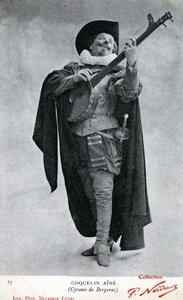Constant Poppy aka Coquelin aîné (1841 - 1909) fotograferad i Cyrano de Bergeracs kostym (foto)
