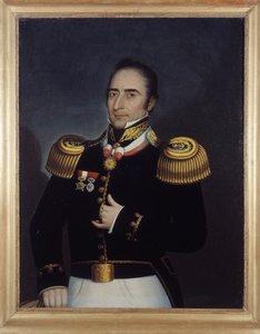 Porträtt av Andre Hipolito (Hyppolite) Bouchard, som deltog i revolutionen i Bouenos-Ayres den 25 maj 1810, av Etienne Prosper Berne-Bellecour (eller Bernet-Bellecour: 1838 - 1910)