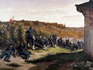 Tirailleurs de la Seine vid slaget vid Rueil-Malmaison, 21 oktober 1870, detalj