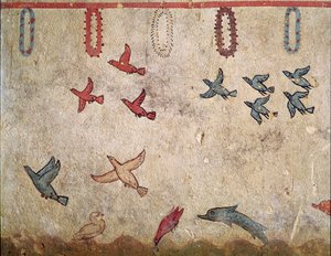 En fågels flygning (Detalj av fresk, 530 f.Kr.) av Etruscan