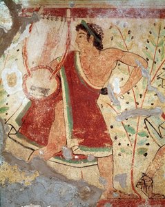 En lirare (fresco, 520 f.Kr.) av Etruscan