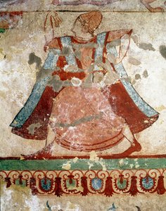 Dansare med lång tunika (Detalj av fresk, 520 f.Kr.) av Etruscan