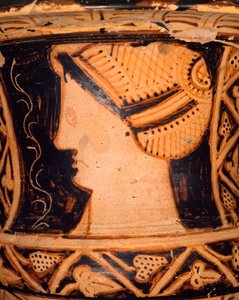 Detalj från en kalkformad krater från Spina (Emilia Romagna). Etruskisk civilisation, 400-talet f.Kr. av Etruscan