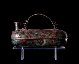 Etruskisk civilisation: brons askos från bronsrödingens grav i Vulci, 680-670 f.Kr. av Etruscan