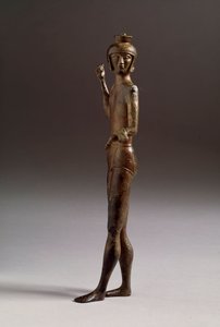 Etruskisk civilisation: statyett av krigare i brons av Etruscan