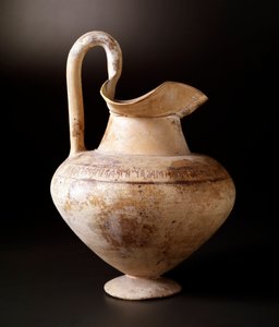 Etruskisk civilisation: terrakotta oenocho i form av en fågel, 600 f.Kr. Dim 23,8 cm Från platsen för Bisenzio av Etruscan