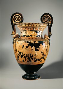 Italien, Lazio, Civita Castellana, Falerii, Volute krater (vas som används för att blanda vin och vatten) av Etruscan