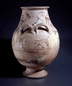 Terrakottakrater, 680-660 f.Kr av Etruscan