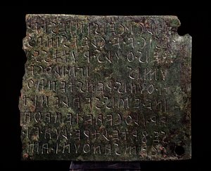 Bronstavla från Monte Acuto, Formello - 3:a-2:a århundradet f.Kr av Etruscan Etruscan