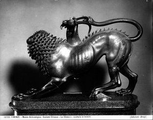 The Wounded Chimera of Bellerophon (brons) (för detaljer se 104199) av Etruscan Etruscan