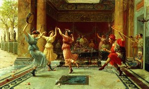 Den romerska dansen (olja på duk)