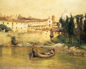 Italien, Rom, gamla Santo Spirito-sjukhuset i Sassia (Saxia), av Ettore Roesler Franz