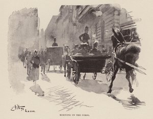 Morgon på Corso (gravyr) av Ettore Tito