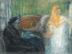 Mor Van Mieghem drömmer (Vanitas) av Eugeen van Mieghem