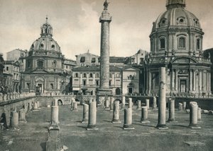 Forum av Trajanus, Rom, Italien, 1927 av Eugen Poppel