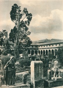 Trädgård i museet för Diocletianus bad, Rom, Italien, c1926 1927 av Eugen Poppel