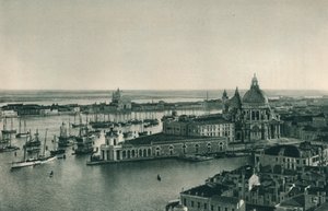 Canal Grande och Santa Maria della Salute-kyrkan, Venedig, Italien, 1927 av Eugen Poppel