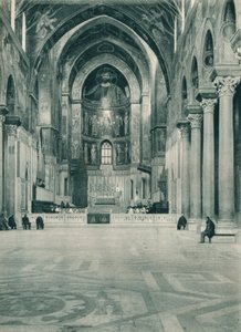Interiör av Monreale-katedralen, Sicilien, Italien, 1927