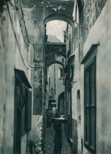 Street of Capri, Italien, 1927 av Eugen Poppel