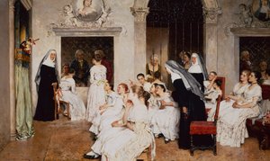 Klosterscenen i Venedig (olja på duk) av Eugen von Blaas