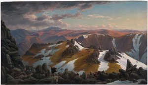 Nordost Utsikt från norra toppen av berget Kosciusko