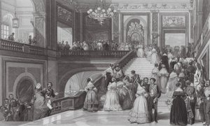 Grand Fete, slottet i Versailles (gravyr)