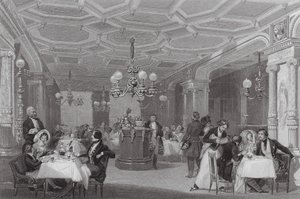 "Trois Freres Provenceaux", Palais Royal, Paris, Det berömda matstället (gravyr)