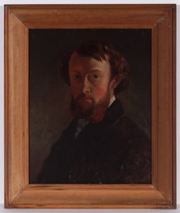Självporträtt (olja på duk) av Eugene (attr.to) Benson
