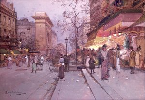 St. Denis Gate av Eugene 1854-1941 Galien-Laloue