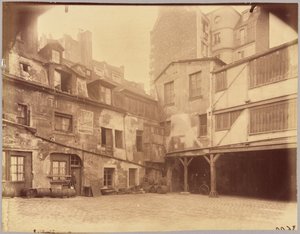 Värdshuset Vita hästen, rue Mazet 5 av Eugène Atget