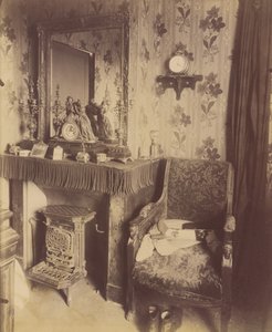 Interiör från ett arbetarklasshem, rue de Romainville,1909-10 (foto) av Eugène Atget