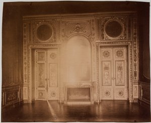 Vardagsrum, interiör av Hôtel de Lauzun av Eugène Atget