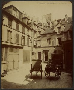 Gammalt hus, Rue de Fourcy, passage från kvarteret till Fourcys bostad av Eugène Atget