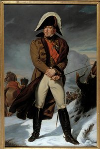 Porträtt en pied av Michel Ney (1769-1815), hertig av Elchingen, prins av Moscova (Moscowa), marechal av Frankrike Målning av Eugene Battaille (1817-1875). 1800-talet. Dämpa. 2,15 x 1,4 m. - Hellängdsporträtt av Michel Ney (1769-1815), hertig av Elchingen, av Eugene Battaille