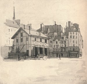 Gamla hus vid Quai des Orfevres, 1915