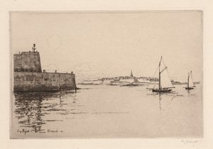 Saint-Malo Vue de Dinard (Saint-Malo vu de Dinard) av Eugene Bejot