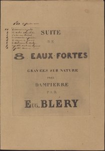 8 etsningar graverade på naturen av Eugene Bléry