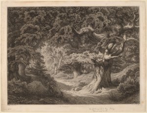 Le Charlemagne (skogen i Fountainbleau) av Eugene Bléry