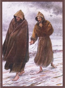 Den helige Franciskus sätter fram till broder Lejon där fullkomlig glädje finns, 1919