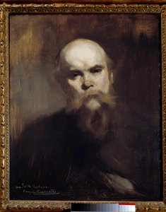Porträtt av den franske poeten Paul Verlaine (1844-1896) Målning av Eugene Carriere (1849-1906) 1891 Sön. 0,61 x 0,51 m. Paris, Musée d