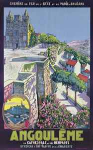 Affisch reklam Angouleme (färg litho) av Eugene Charles Paul Vavasseur