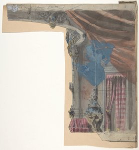 Design för en scen på Opéran, Paris, 1828-90. av Eugene Ciceri