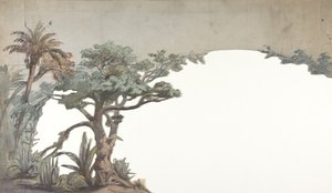 Design för en scen på Opéran, Paris, 1828-90. av Eugene Ciceri
