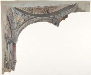 Design för en scen på Opéran, Paris, 1830-90. av Eugene Ciceri