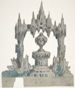 Design för en scen på Opéran, Paris, 1830-90. av Eugene Ciceri
