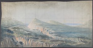 Design för en scen på Opéran, Paris, 1830-90. av Eugene Ciceri