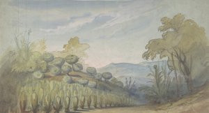 Design för en scen på Opéran, Paris, 1830-90. av Eugene Ciceri