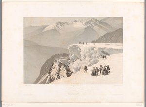 Vandrare på toppen av Mont Buet Le summet du Buet (titel på objekt) Visningar i Schweiz, Savojen och Tyrolen (serietitel) La Suisse, la Savoie et le Tyrol (serietitel på objekt)